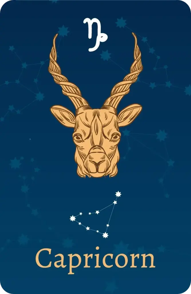 Astrologisch teken Steenbok met voorstelling van de sterren