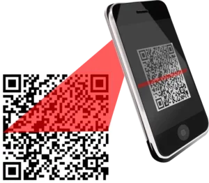 QR -codescan met mobiele telefoon